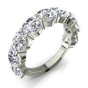 Demi-alliance 9 diamants ronds 4.50 carats or blanc Daniela